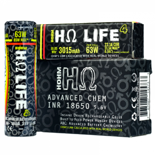  Hohm Life 4 18650 Battery By Hohm Tech -3015mAh 22,1A