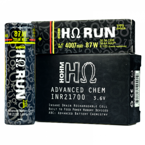 Hohm Run XL 21700 Battery By Hohm Tech - 4007mAh 30,3A