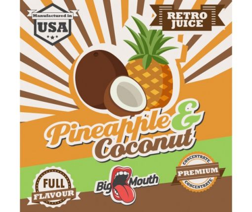 Big Mouth - Retro Juice - Pineapple & Coconut 10ml Flavour Concentrate