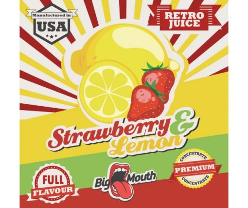 Big Mouth - Retro Juice - Strawberry & Lemon 10ml Flavour Concentrate