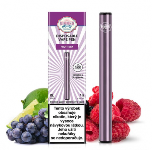 Disposable pod Dinner Lady Vape Pen - Fruit Mix 20mg/ml