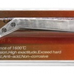 Curved metal tweezers with ceramic straight tip - silver