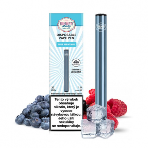 Disposable pod Dinner Lady Vape Pen - Blue Menthol 20mg/ml