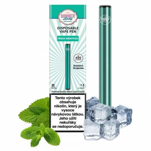 Disposable pod Dinner Lady Vape Pen - Fresh Menthol 20mg/ml