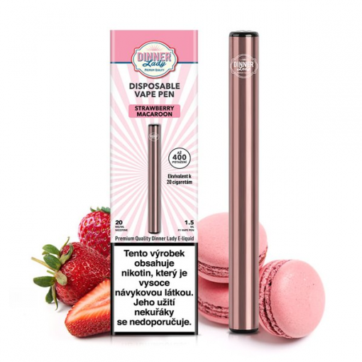 Disposable pod Dinner Lady Vape Pen - Strawberry Macaron 20mg/ml