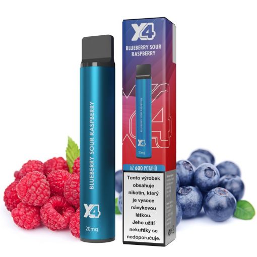 X4 Bar Blueberry Sour Raspberry - disposable ecigarette - Kolek Q