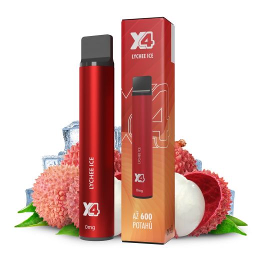 X4 Bar Zero Lychee Ice - disposable ecigarette NICOTINE FREE