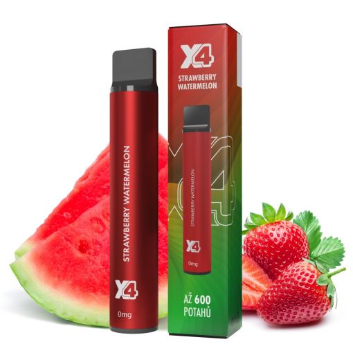 X4 Bar Zero Strawberry Watermelon - disposable ecigarette NICOTINE FREE - Kolek Q