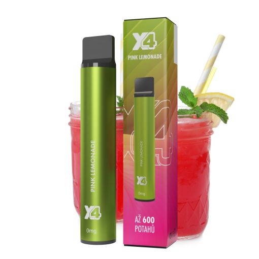 X4 Bar Zero Pink Lemonade - disposable ecigarette NICOTINE FREE - Kolek Q