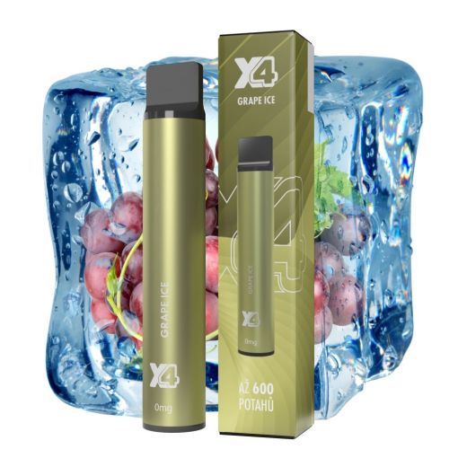 X4 Bar ZERO Grape Ice - disposable ecigarette NICOTINE FREE - Kolek Q