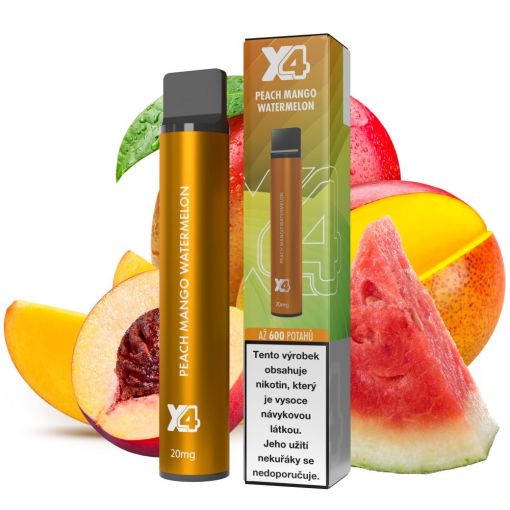 X4 Bar Peach Mango Watermelon - disposable ecigarette