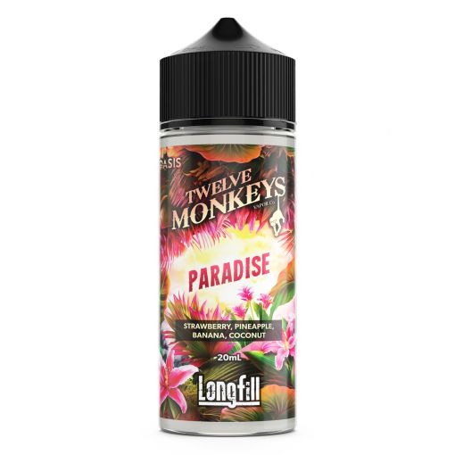 Twelve Monkeys - Oasis Paradise / Strawberry, banana, pineapple and coconut 20ml Longfill