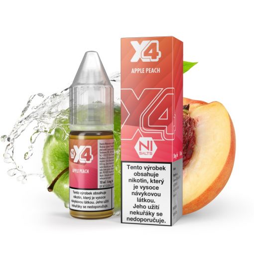 Nicotine salt X4 Bar Juice - Apple Peach 10ml