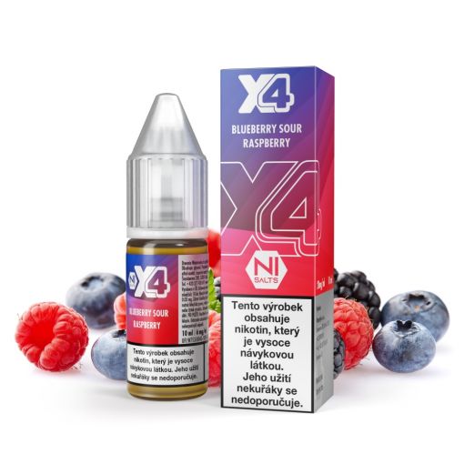 Nicotine salt X4 Bar Juice - Blue Sour Raspberry 10ml