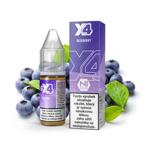 Nicotine salt X4 Bar Juice - Blueberry 10ml