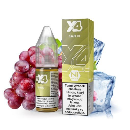 Nicotine salt X4 Bar Juice - Grape Ice 10ml