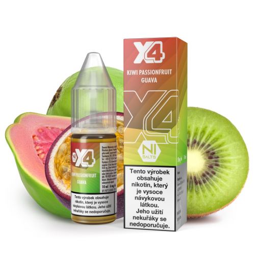 Nicotine salt X4 Bar Juice - Kiwi Passionfruit Guava 10ml