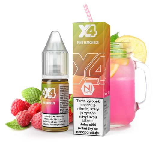 Nicotine salt X4 Bar Juice - Pink Lemonade 10ml