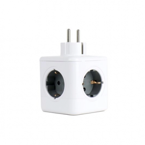 PowerCube adapter with 4x250V + 2xUSB-A + 1xUSB-C outputs