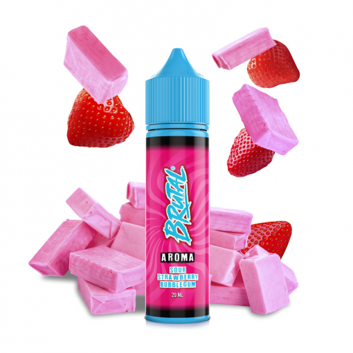 Flavour Just Juice - Brutal - Strawberry Sour Bubblegum / Sweet strawberry bubble gum SnV 20ml