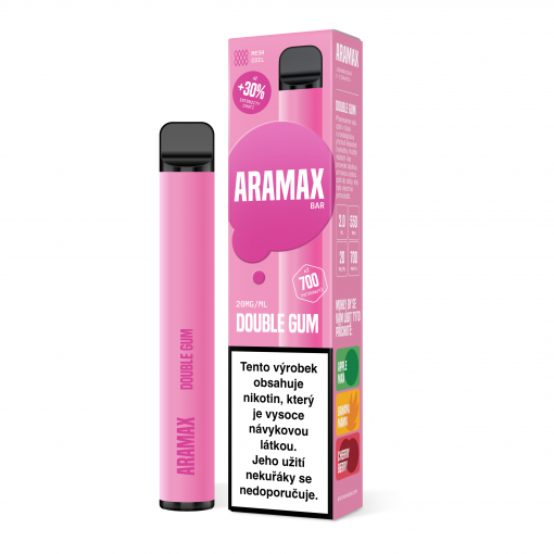 Aramax Bar Double Gum disposable e-cigarette - 20mg - Tax Stamp Q