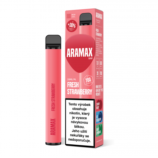 Aramax Bar Fresh Strawberry disposable e-cigarette - 20mg - Kolek Q