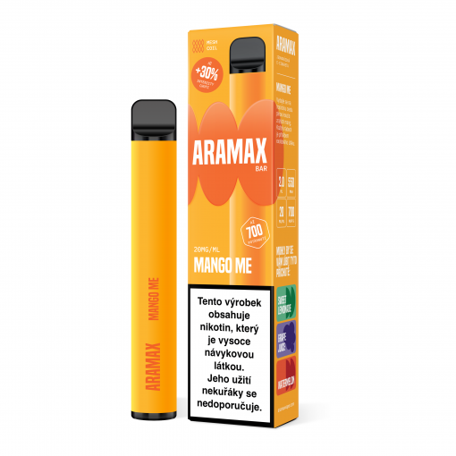 Aramax Bar Mango Me disposable e-cigarette - 20mg - Kolek Q