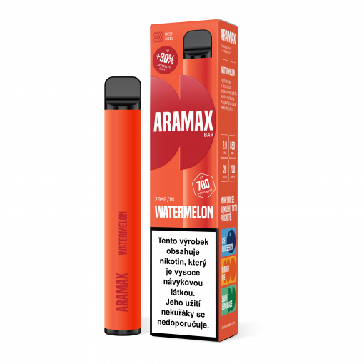 Aramax Bar Watermelon disposable e-cigarette - 20mg - Kolek Q