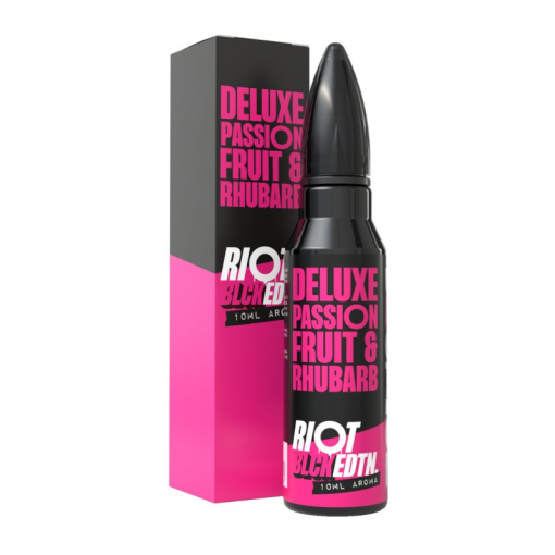 Riot Squad - Black Edition - Deluxe Passionfruit and Rhubarb 10ml Longfill