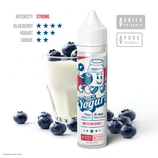 Adams vape - American Series - Blueberry Cookie Yogurt 10ml Longfill