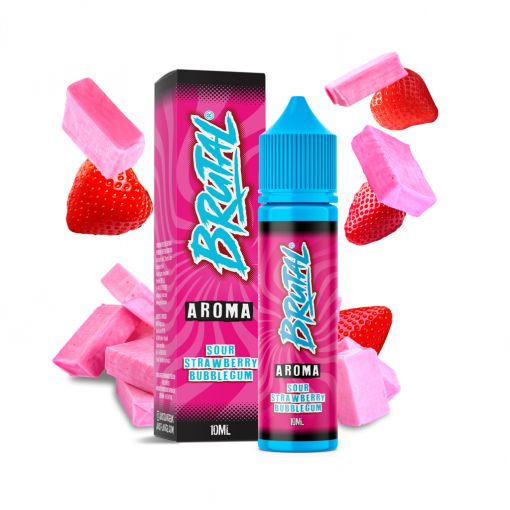 Flavour Just Juice - Brutal - Strawberry Sour Bubblegum / Sweet strawberry bubble gum SnV 10ml