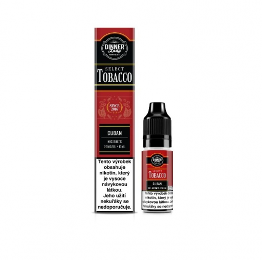 Nicotine Salt Dinner Lady Bar Select TOBACCO Cuban Tobacco 10ml