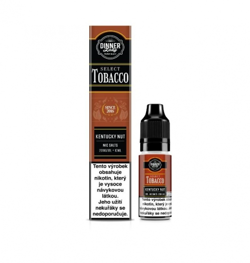 Nicotine Salt Dinner Lady Bar Select TOBACCO Kentucky Nut Tobacco 10ml