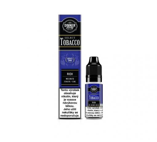 Nicotine Salt Dinner Lady Bar Select TOBACCO Rich Tobacco 10ml